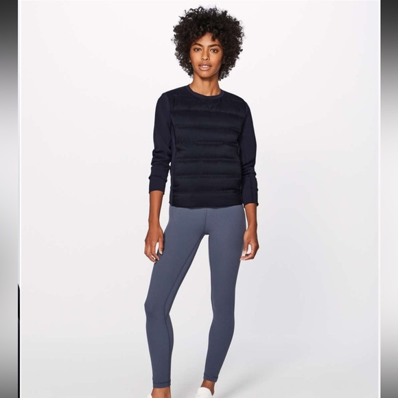 Lululemon Athletica Crew Down & Around Goose Down Quilted Sweatshirt Size 6 - Picture 11 of 14